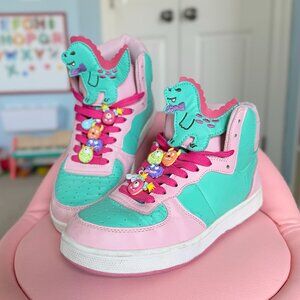 Kawaii Dinosaur Pastel High Top Sneakers